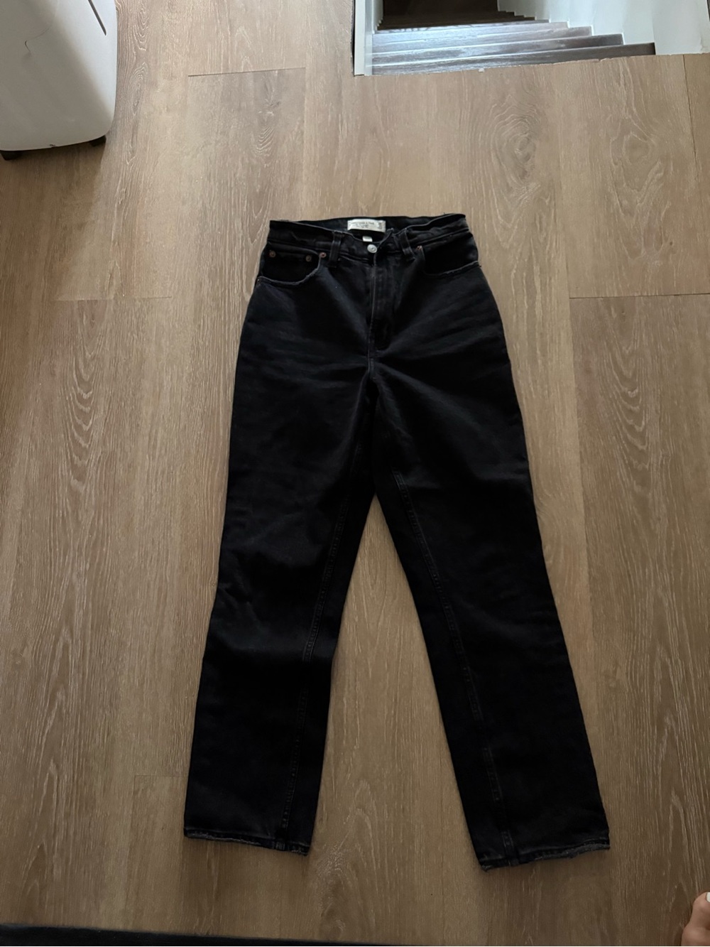 Abercrombie & Fitch Black Straight Leg Jeans